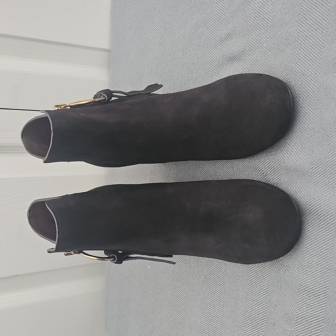 See By Chloe Brown Suede Moto Ankle Booties